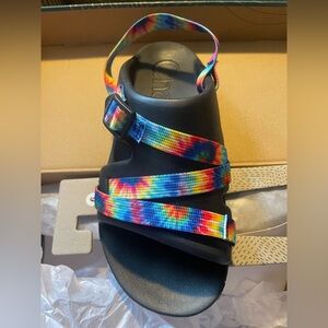 NIB Chaco Chillos Sport Kids 6M Shoe Women’s 7 Tie Dye Rubber Sandal JCH180310